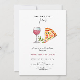 Invitation Pizza Couple's Shower