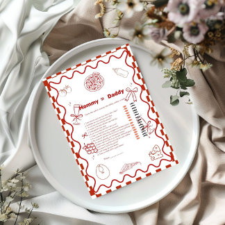 Invitation Pizza del ivery baby trait baby shower