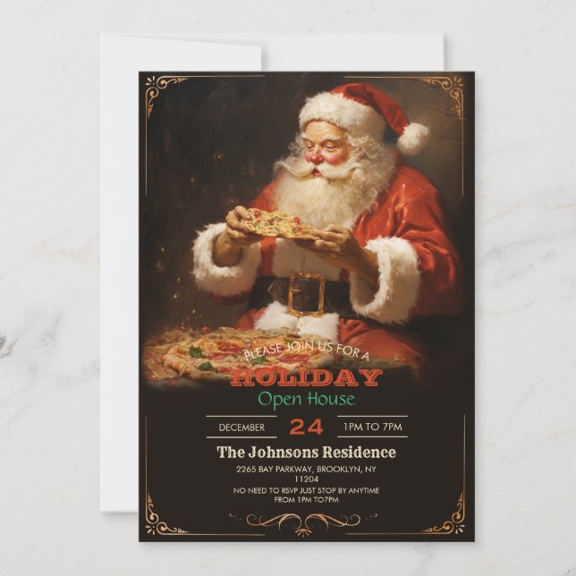 Invitation Pizza du Père Noël (Devant)