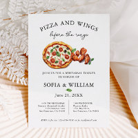 Pizza Et Ailes Avant Le Dîner De La Répétition Des