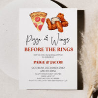Pizza et ailes avant le dîner de répétition des an