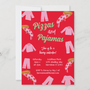 Invitation Pizza et Pyjama Party
