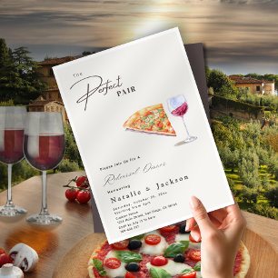 Invitation Pizza et Vin La Répétition de Dîner Parfaite