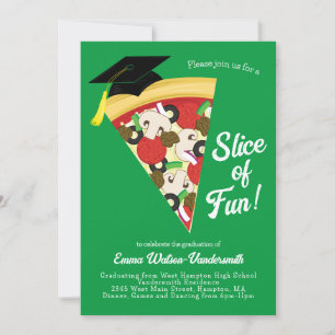 Invitation Pizza Graduation Party