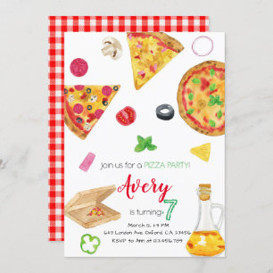 Invitation Pizza Invitation, Pizza Invitez, Pizza Birthday