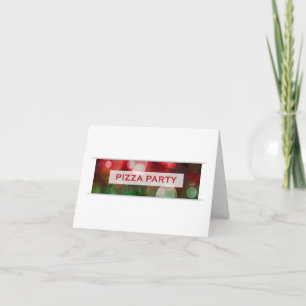Invitation pizza party bokeh