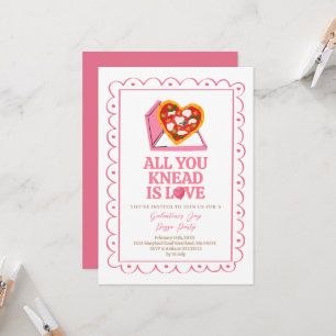 Invitation Pizza Party Fille Galentine Brunch