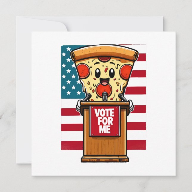 Invitation pizza patriotique vote pour moi (Devant)