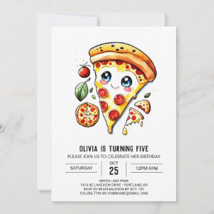 Invitation Pizza pour enfants simples