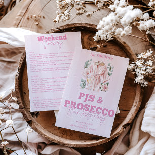 Invitation Pjs et Prosecco Bachelorette