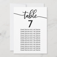 Placement des invités au mariage Calligraphie mode