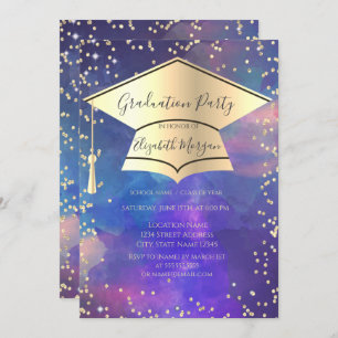 Invitation Plafond de graduation, Diamants Peinture Splash Gr
