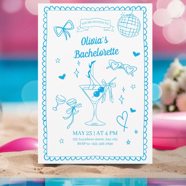 Invitation Plage Bachelorette Fête de plage Week-end Itinérai (Créateur téléchargé)