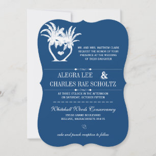 Invitation Plage Blue Opulence Palm Tree Destination