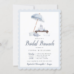 Invitation Plage de bord de mer Bridal Brunch Shoch Invitatio