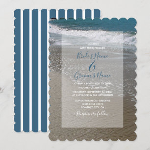 Invitation Plage de bord de mer et mariage de sable Invitatio