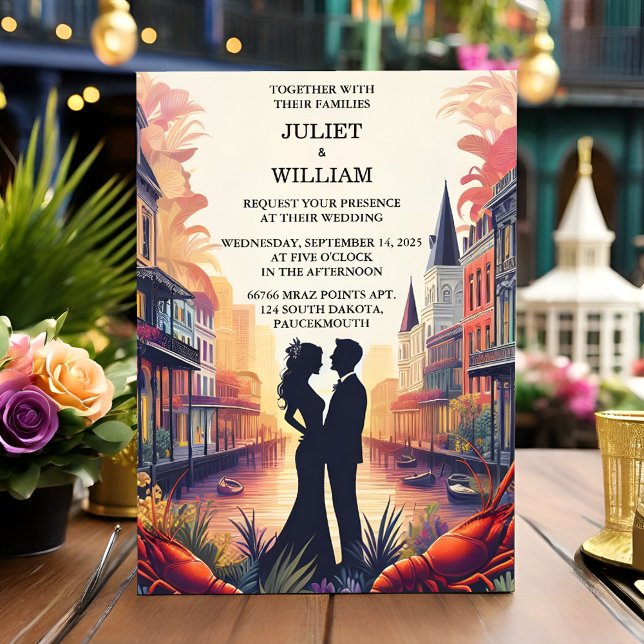 Invitation Plage de homard Océan Été Nouvelle-Orléans Mariage (Créateur téléchargé)