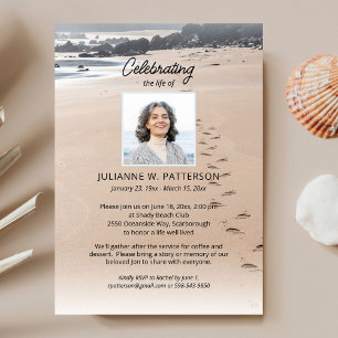 Invitation Plage de l'Océan Empreintes de Sable, Célébration 