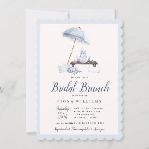 Invitation Plage de mer Bridal Brunch Douche 