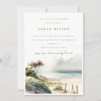 Invitation Plage de sable blanc Fête des mariées du paysage m