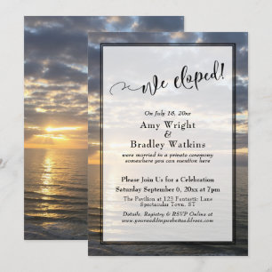 Invitation Plage de Sunrise Photo Nous nous sommes enfuis Scr