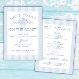 Invitation Plage Dernier Toast Sur La Côte Bachelorette Week-
