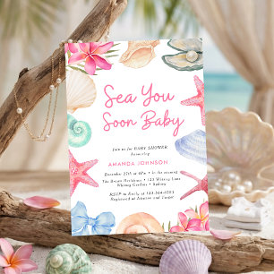 Invitation Plage des Coquillages On se voit bientôt Baby Show