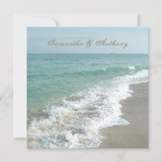 Invitation Plage Destination Mariage Invitation, Carré