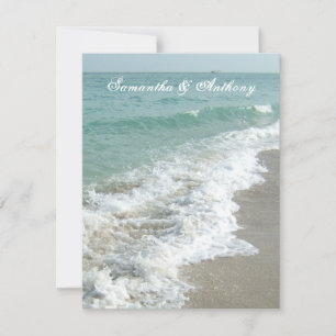 Invitation Plage Destination Mariage Invitation, Surf moussan