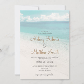 Invitation Plage En Front De Mer Plage Mariage À Thème