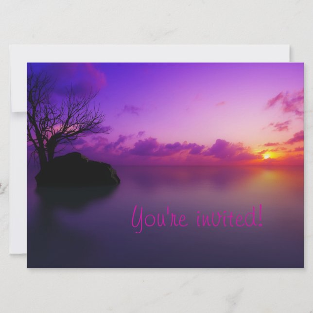 Invitation plage et Parties scintillant (Devant)