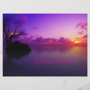 Invitation plage et Parties scintillant