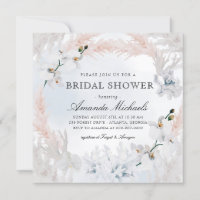 Plage Flore Blanche & Blush Fête des mariées Bleue