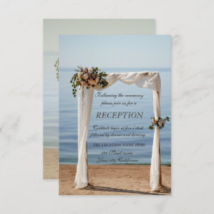 Invitation Plage Mariage Arc Réception Florale
