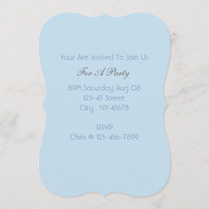 Invitation Plage minimaliste chic beacht pastel aqua bleu