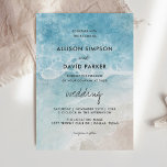 Invitation Plage minimaliste Mariage océanique<br><div class="desc">Plage Minimaliste Océan Costal Wedding Invitations</div>