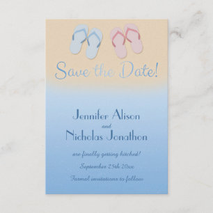 Invitation Plage moderne amusante Flip Flops Sandales Économi