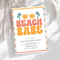 Plage moderne colorée Fête des mariées bébé