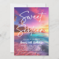 Plage moderne Sunset Sweet 16