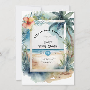 Invitation Plage Océan côtier BABYSHOWER ANNIVERSAIRE MARIAGE