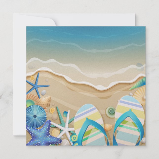 Invitation Plage Paradisiaque (Devant)