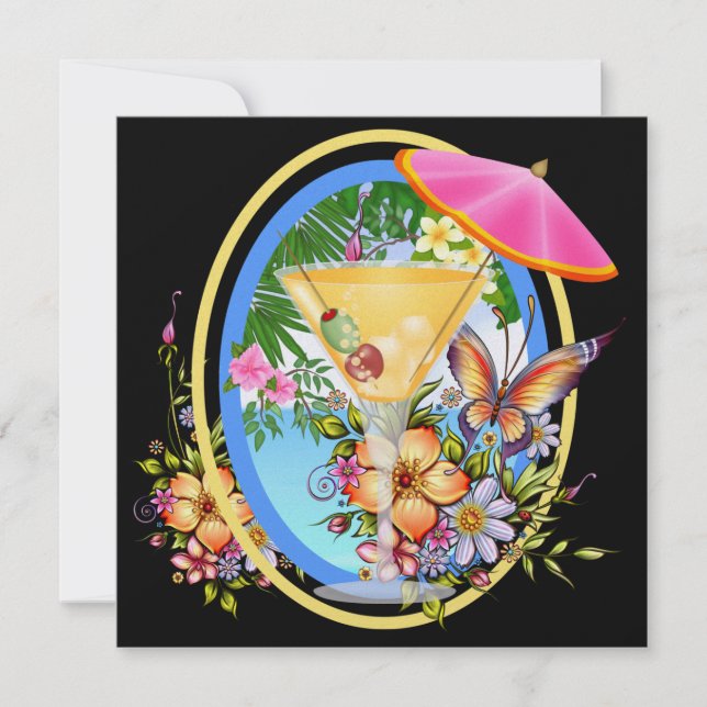 Invitation Plage paradisiaque (Devant)