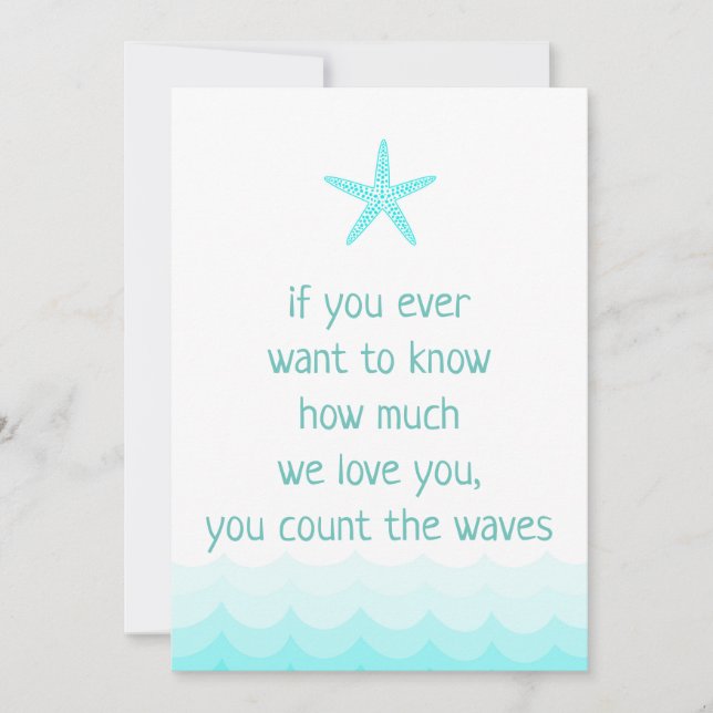 Invitation Plage pour savoir combien de panneaux 5x7" (Devant)