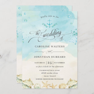 Invitation Plage Tropical Nautique Destination Mariage