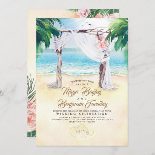 Invitation Plage tropicale Arbor Dreamy Mariage d'été