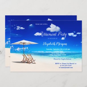 Invitation Plage tropicale, Chaise Clouds de sable Partie de