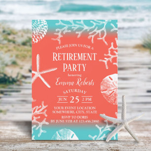 Invitation Plage tropicale Coral Reef Starfish Retraite