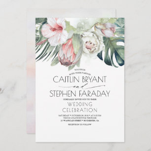 Invitation Plage tropicale Mariage de feuillage