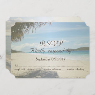 Invitation Plage tropicale, Palm RSVP