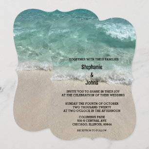 Invitation Plage Turquoise Turquoise Sandy Mer Océan Photo Ma